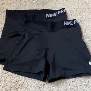 Black nike pro shorts